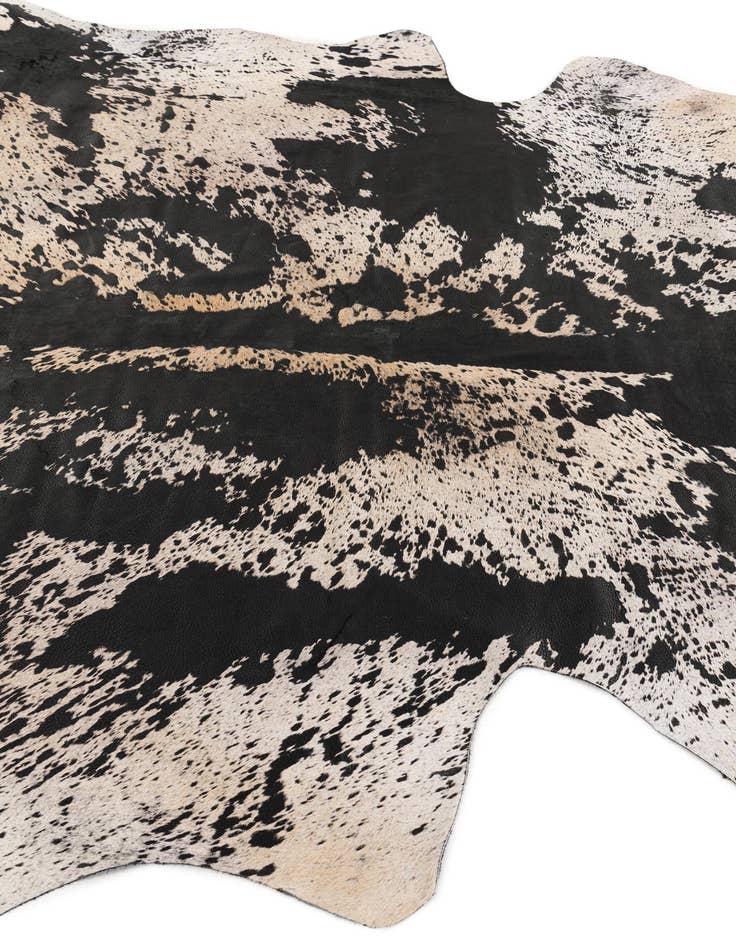 Detail image of  7' x 7' 4 Cowhide & Leather Square Rug