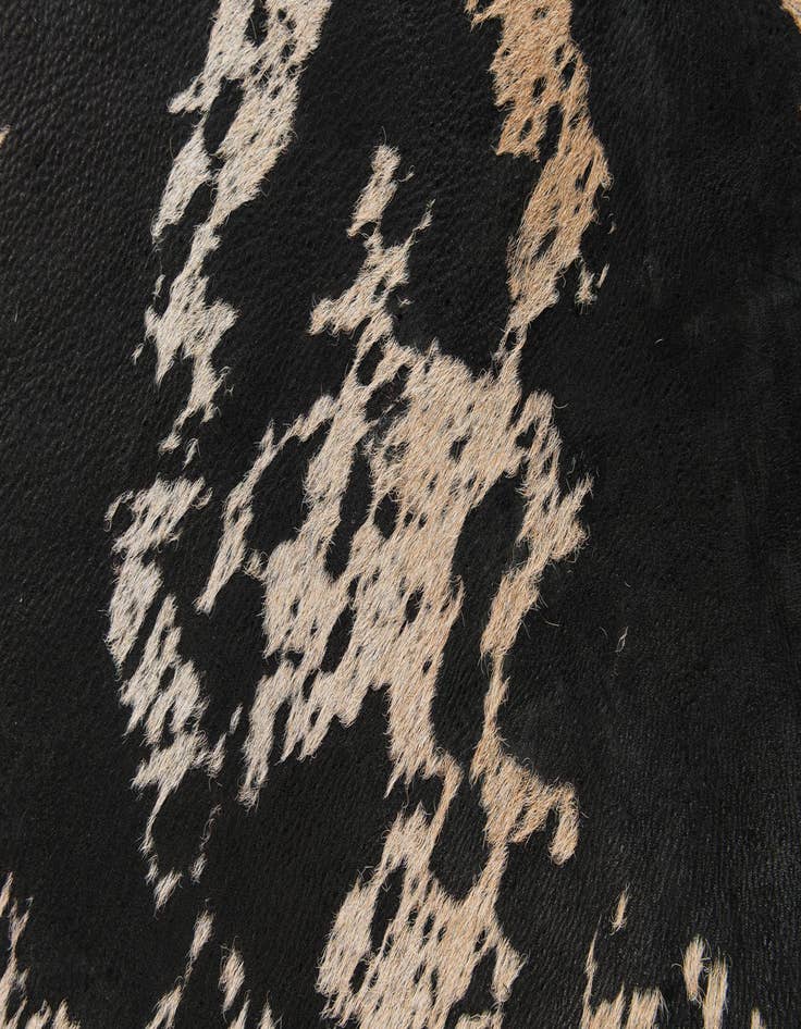 Detail image of  7' x 7' 4 Cowhide & Leather Square Rug