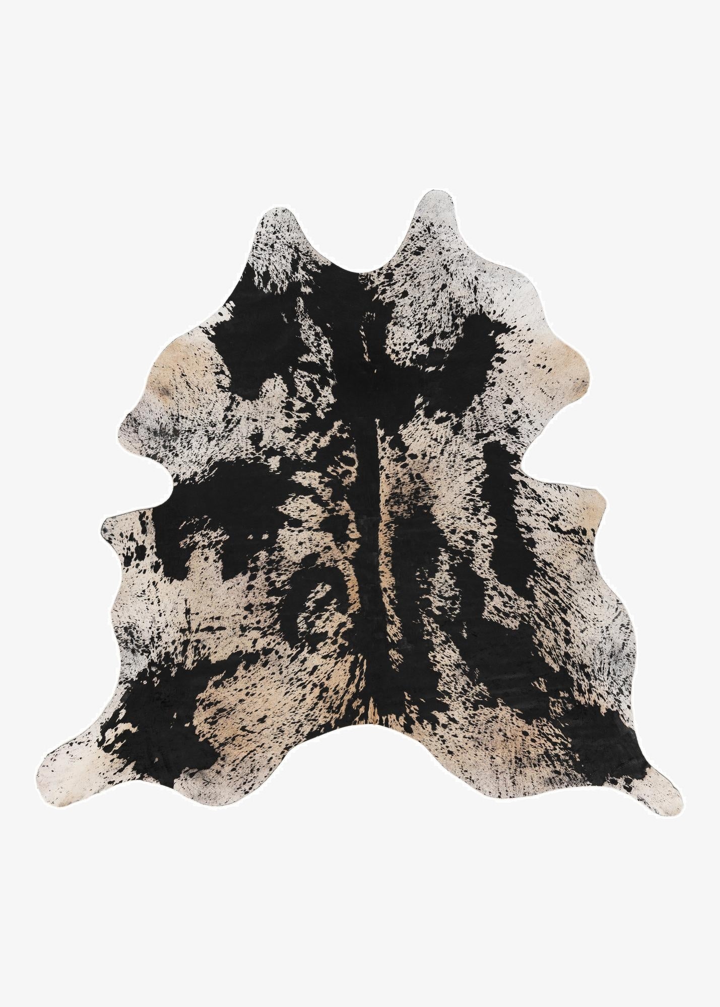  7' x 7' 4 Cowhide & Leather Square Rug