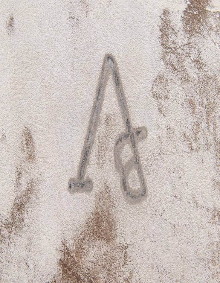 Detail image of  7' 2 x 7' 7 Cowhide Leather Square Rug