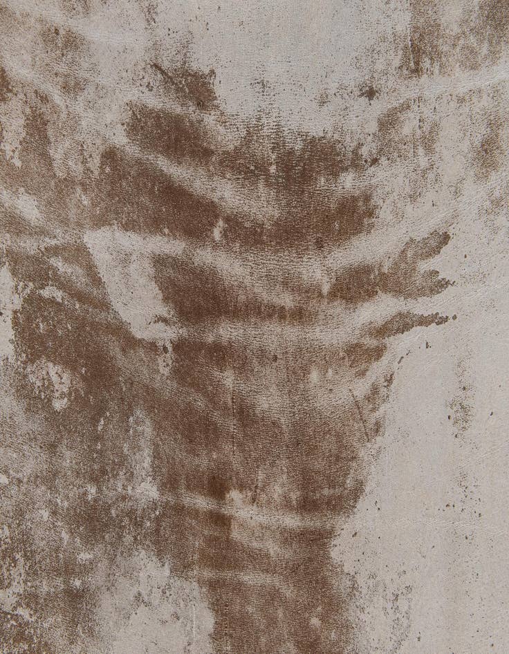 Detail image of  6' 10 x 7' 4 Cowhide Leather Square Rug