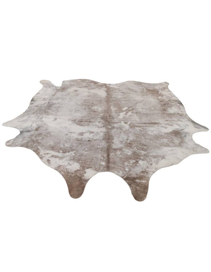 Detail image of  6' 6 x 7' 3 Cowhide Leather Square Rug