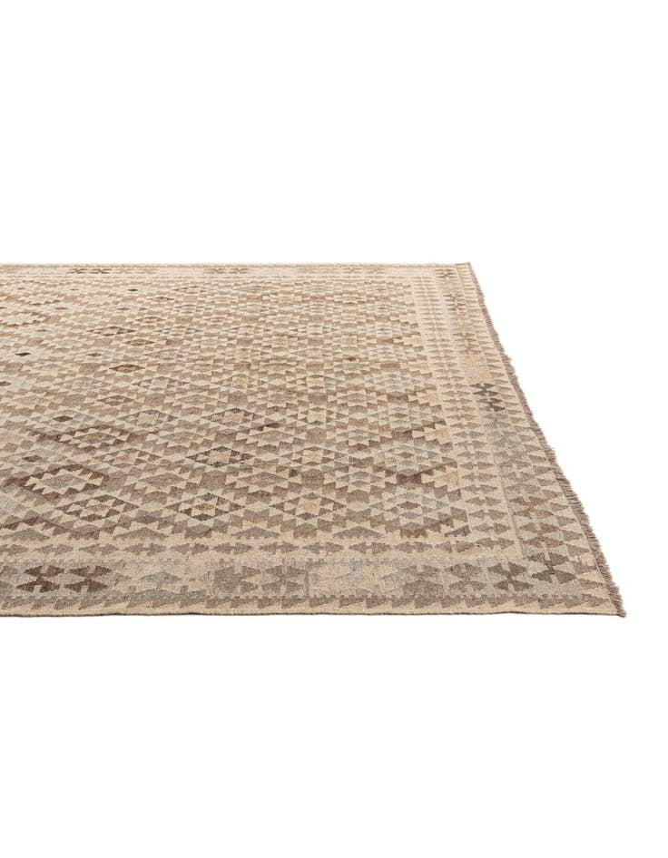 Detail image of  10' x 10' 4  Hand Woven Kilim Maymana Wool Square Rug