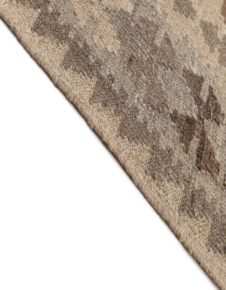 Detail image of  10' x 10' 4  Hand Woven Kilim Maymana Wool Square Rug