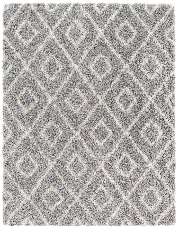 Detail image of  6' x 6' Lattice Shag Square Rug