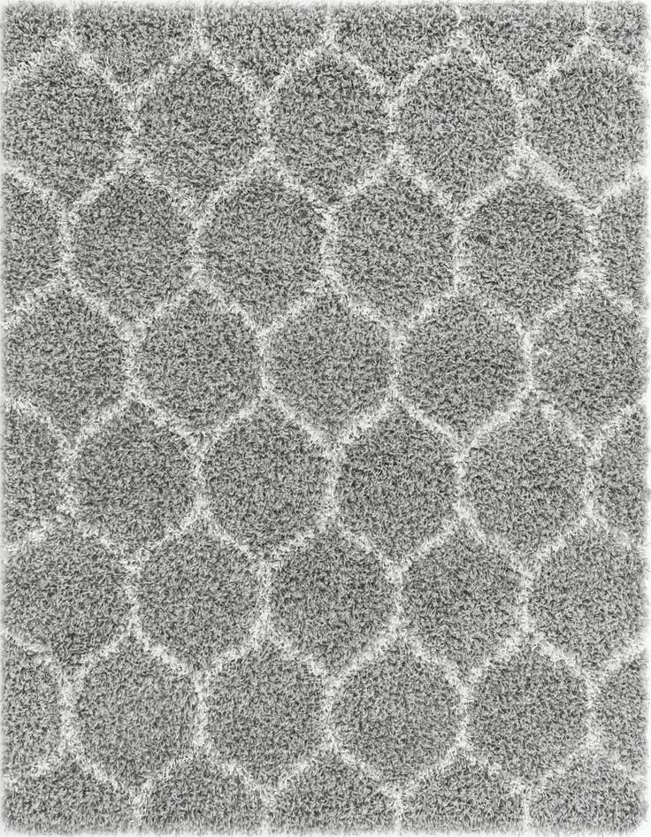 Detail image of  5' 3 x 5' 3 Lattice Shag Square Rug