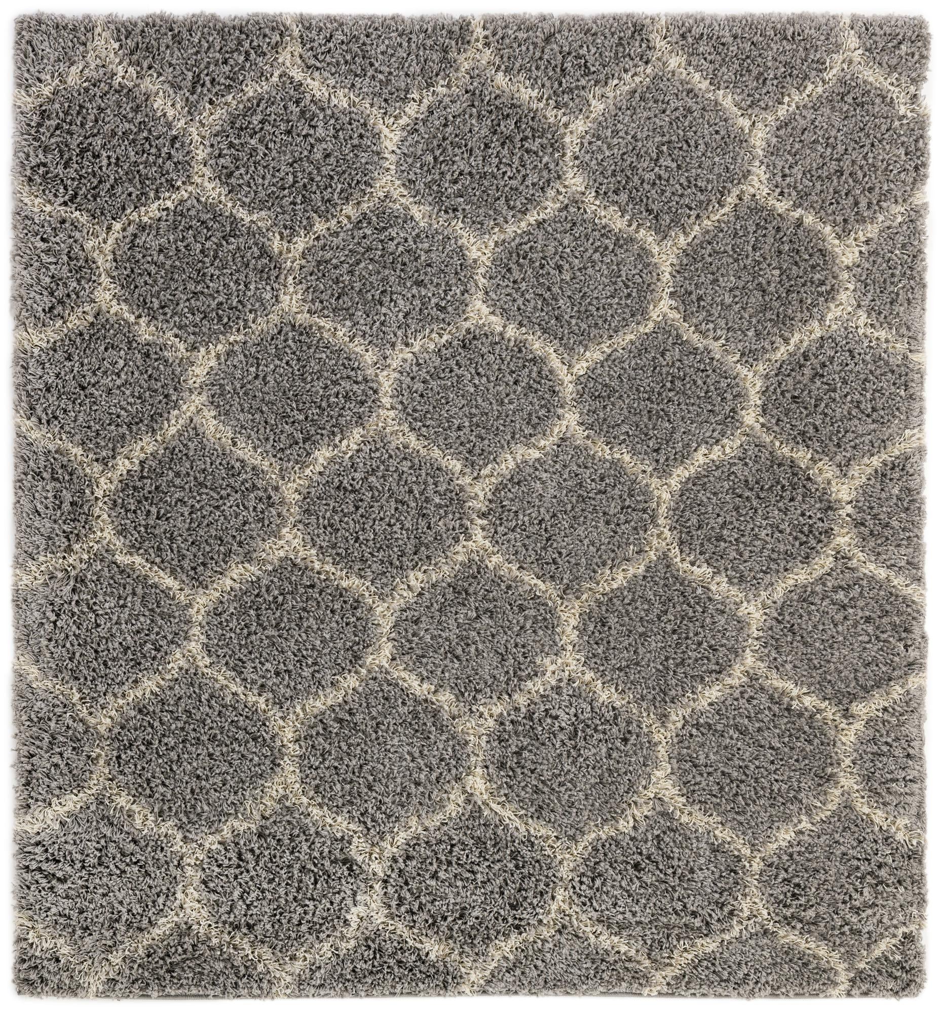  6' x 6' 6 Lattice Shag Square Rug