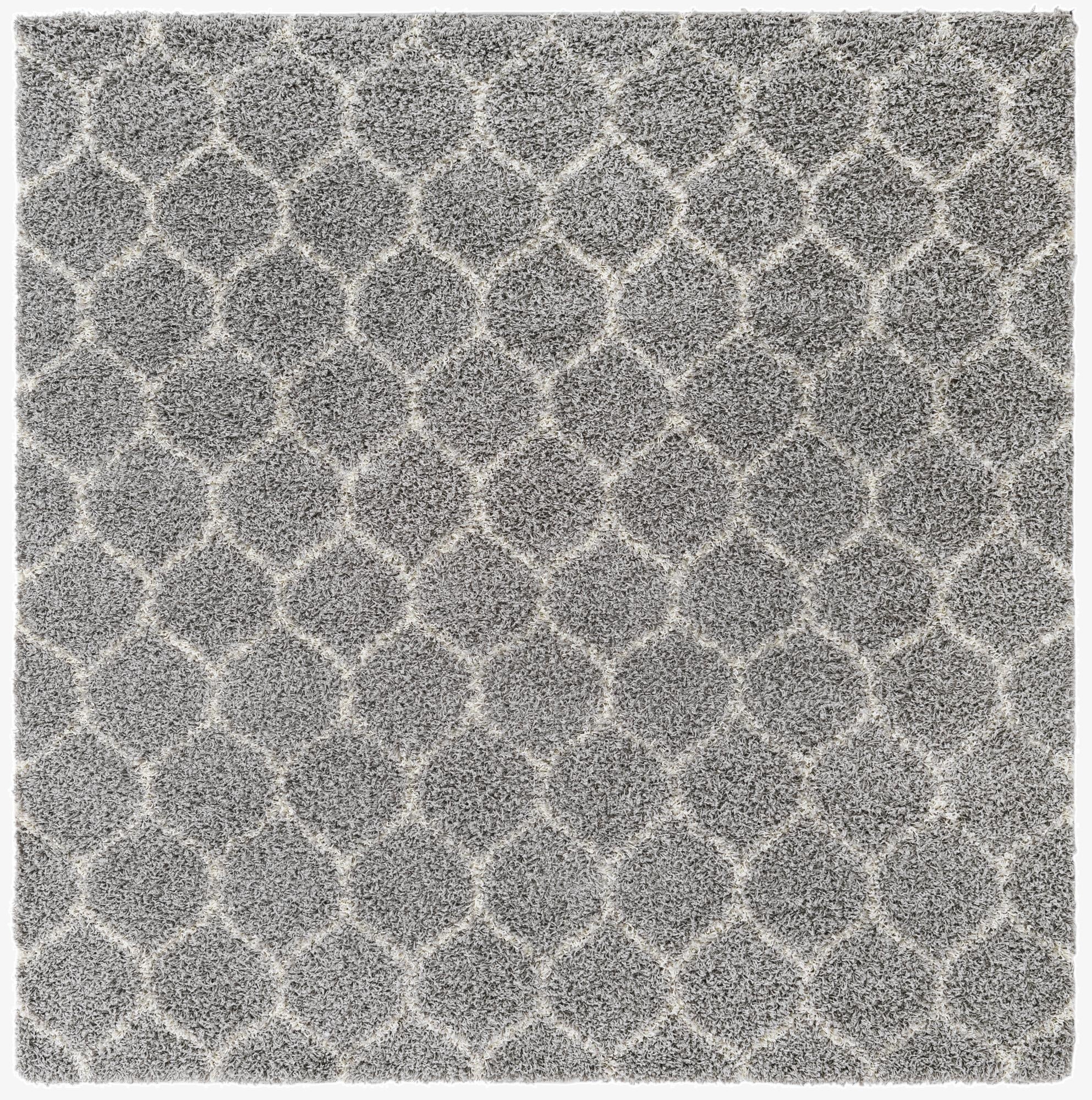  7' 10 x 7' 10 Lattice Shag Square Rug