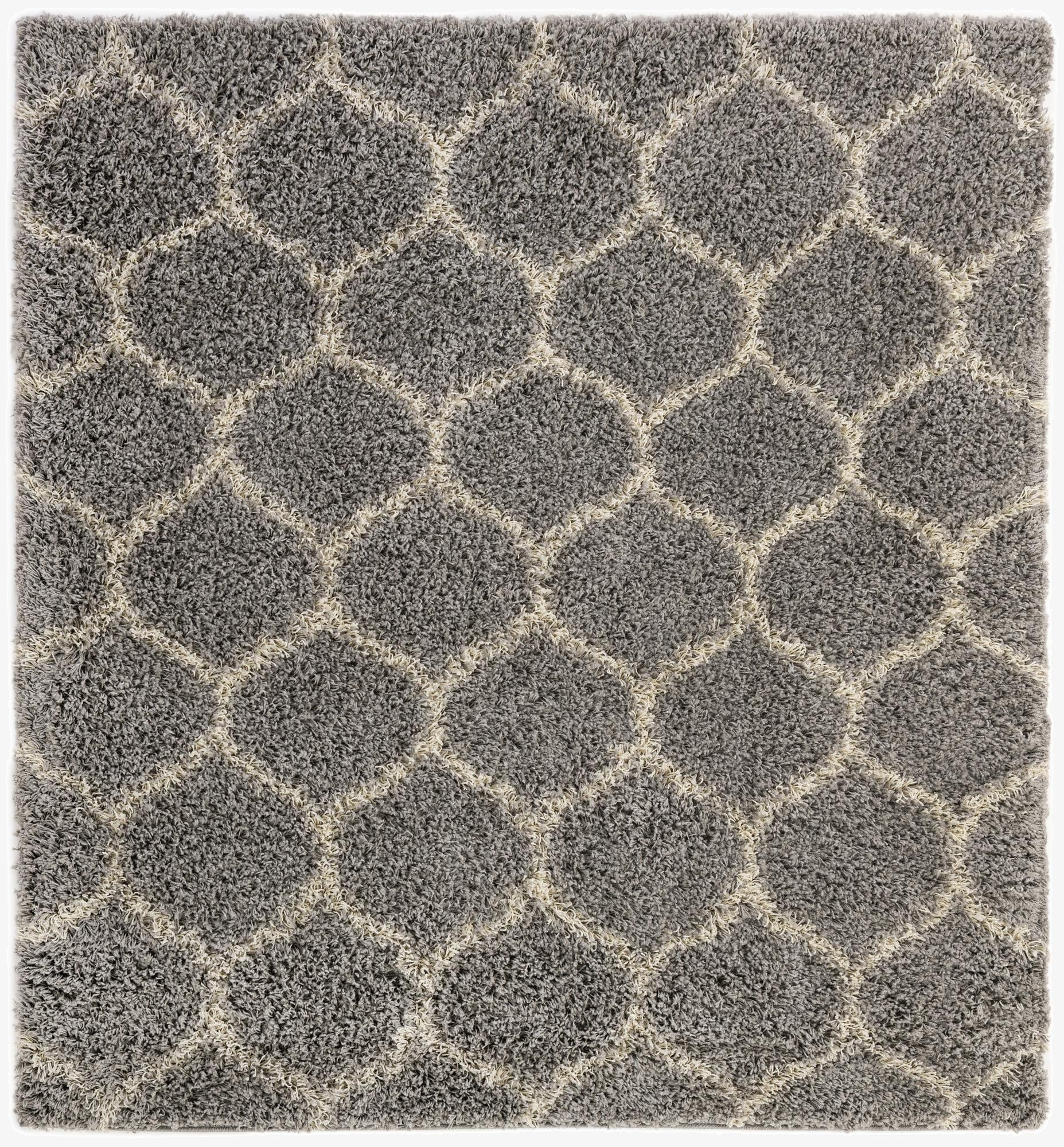  6' x 6' 6 Lattice Shag Square Rug