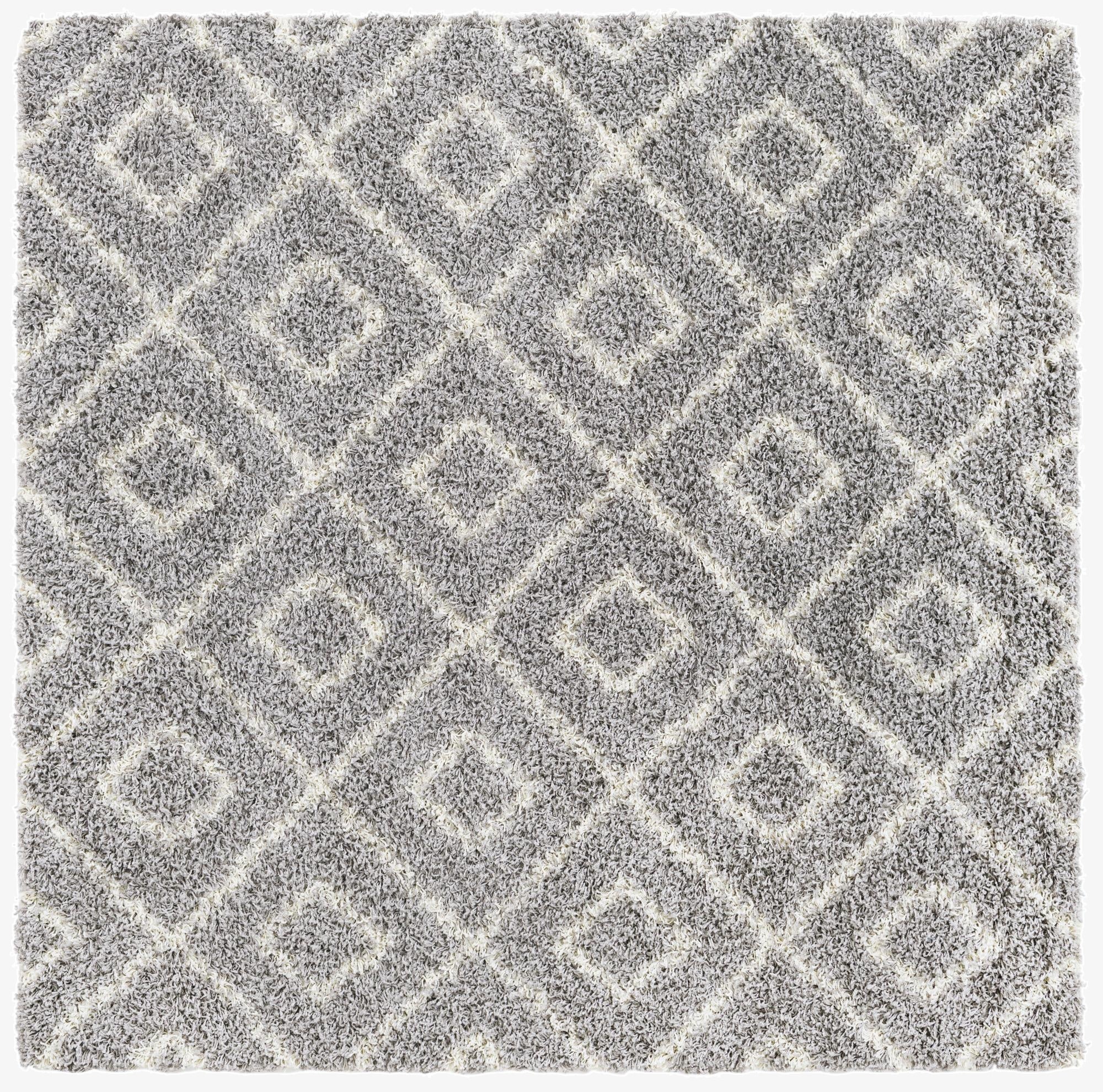  6' x 6' Lattice Shag Square Rug