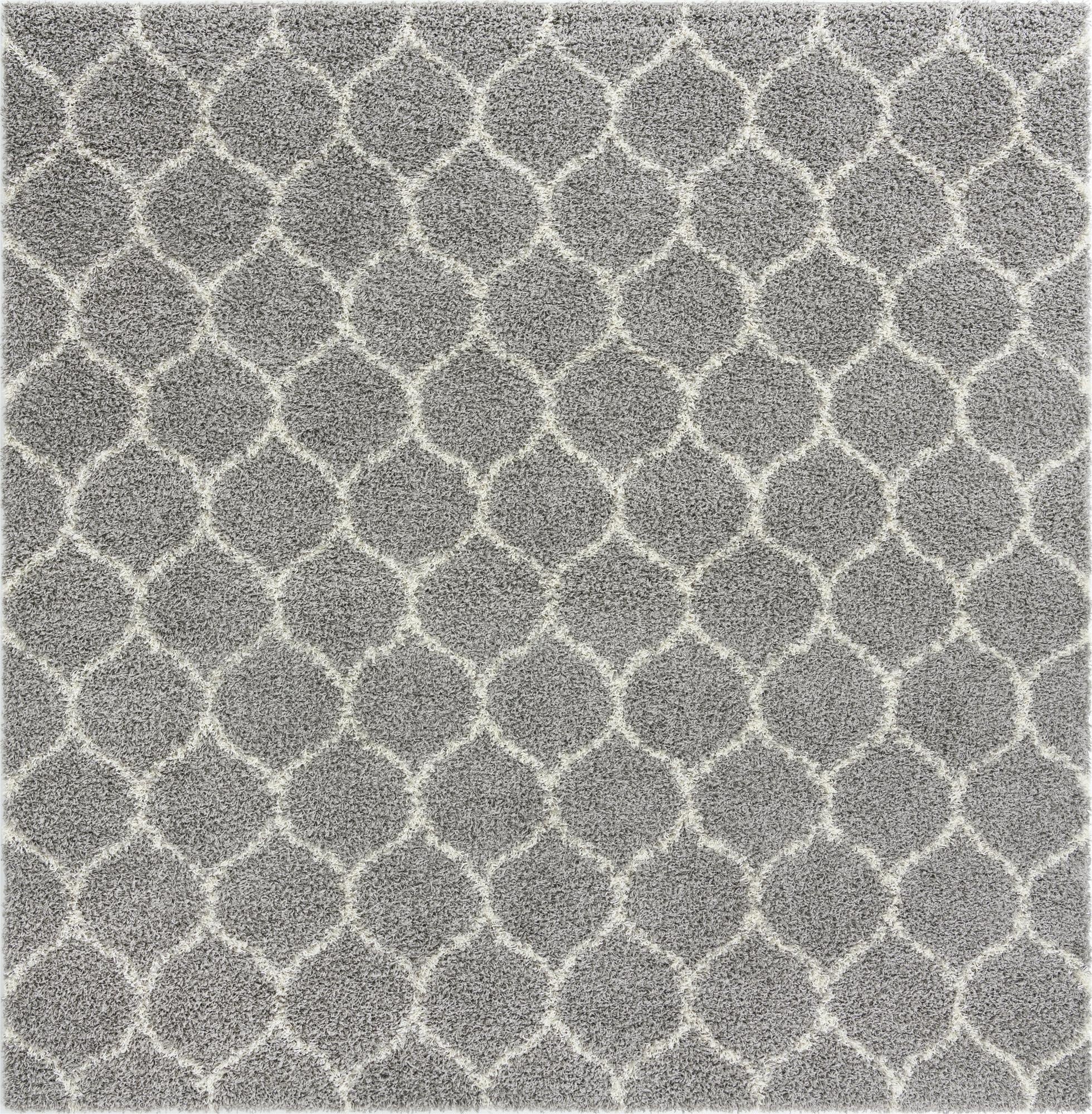  10' x 10' Lattice Shag Square Rug
