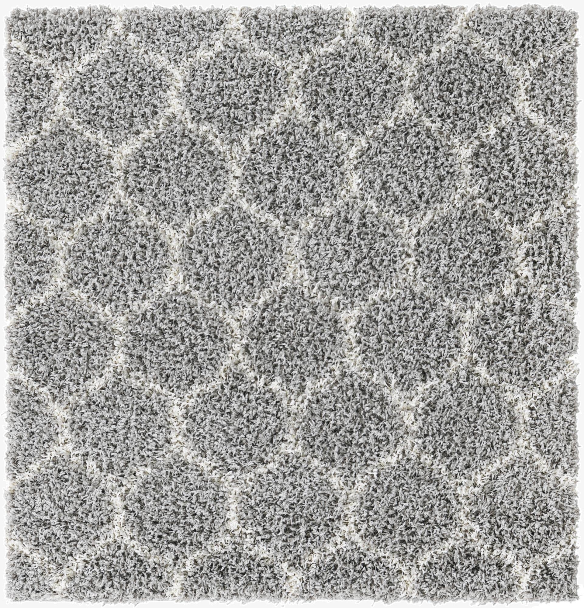  4' x 4' Lattice Shag Square Rug