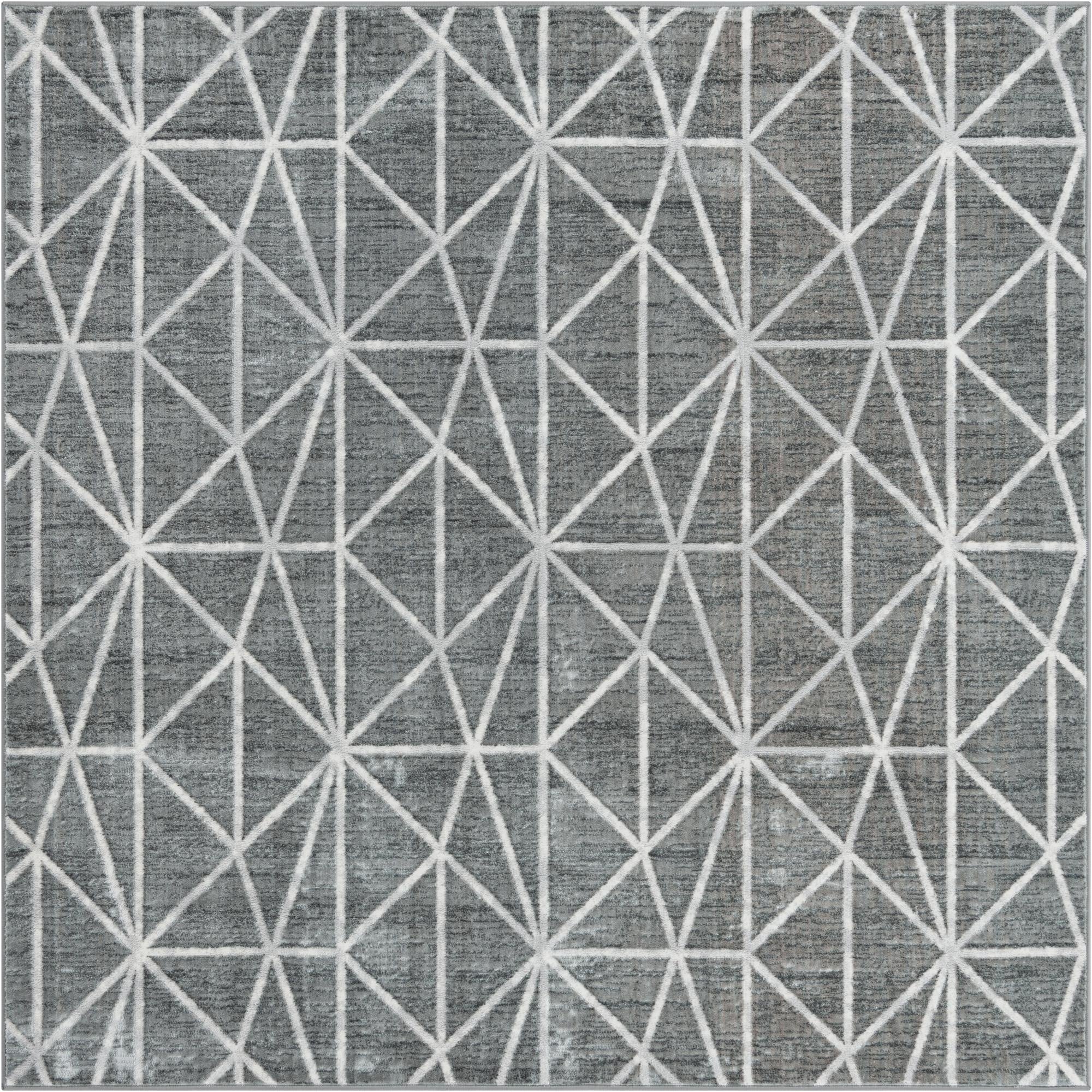  7' x 7' Lattice Trellis Square Rug