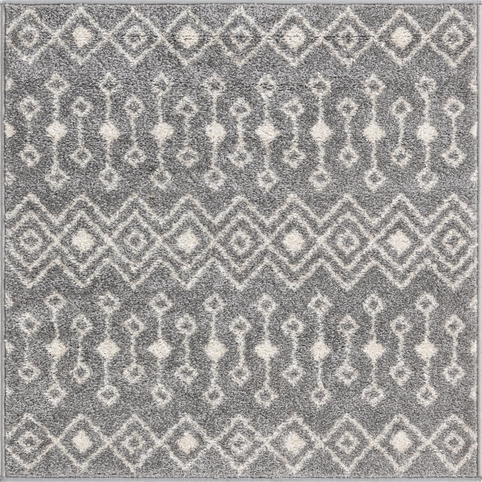  3' x 3' Moroccan Trellis Square Rug