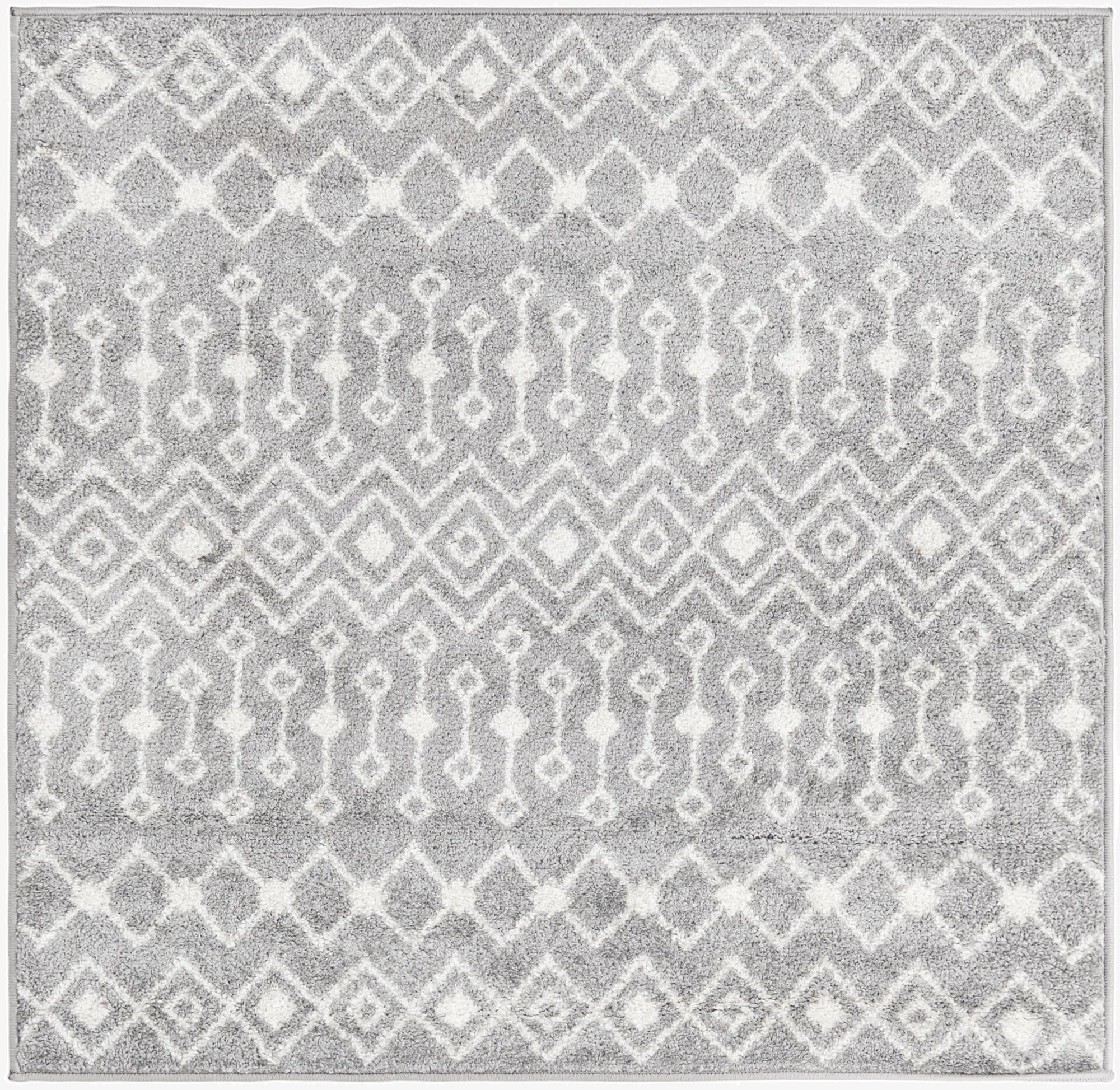  4' x 4' Moroccan Trellis Square Rug