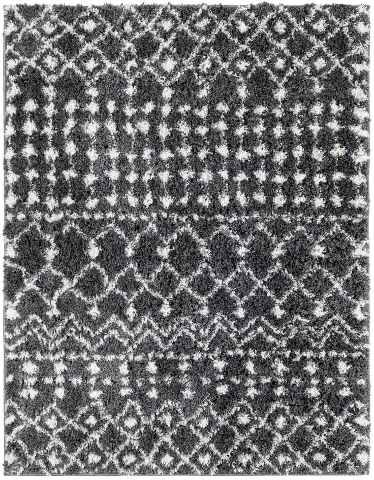 Detail image of  4' x 4' 9 Moroccan Trellis Shag Square Rug