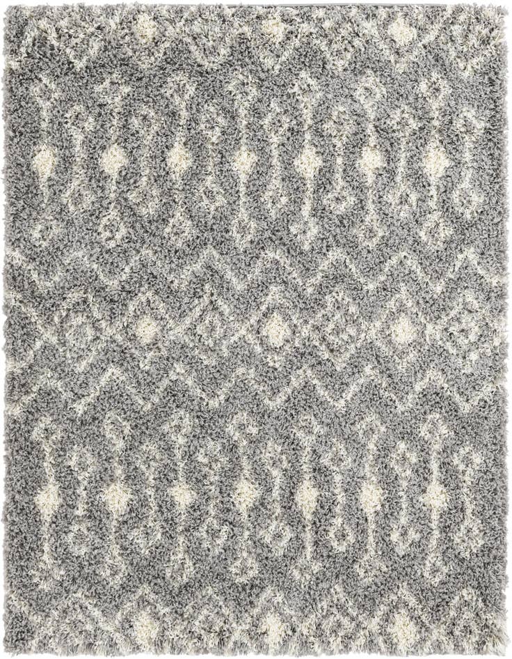 Detail image of  5' 3 x 5' 3 Moroccan Trellis Shag Square Rug