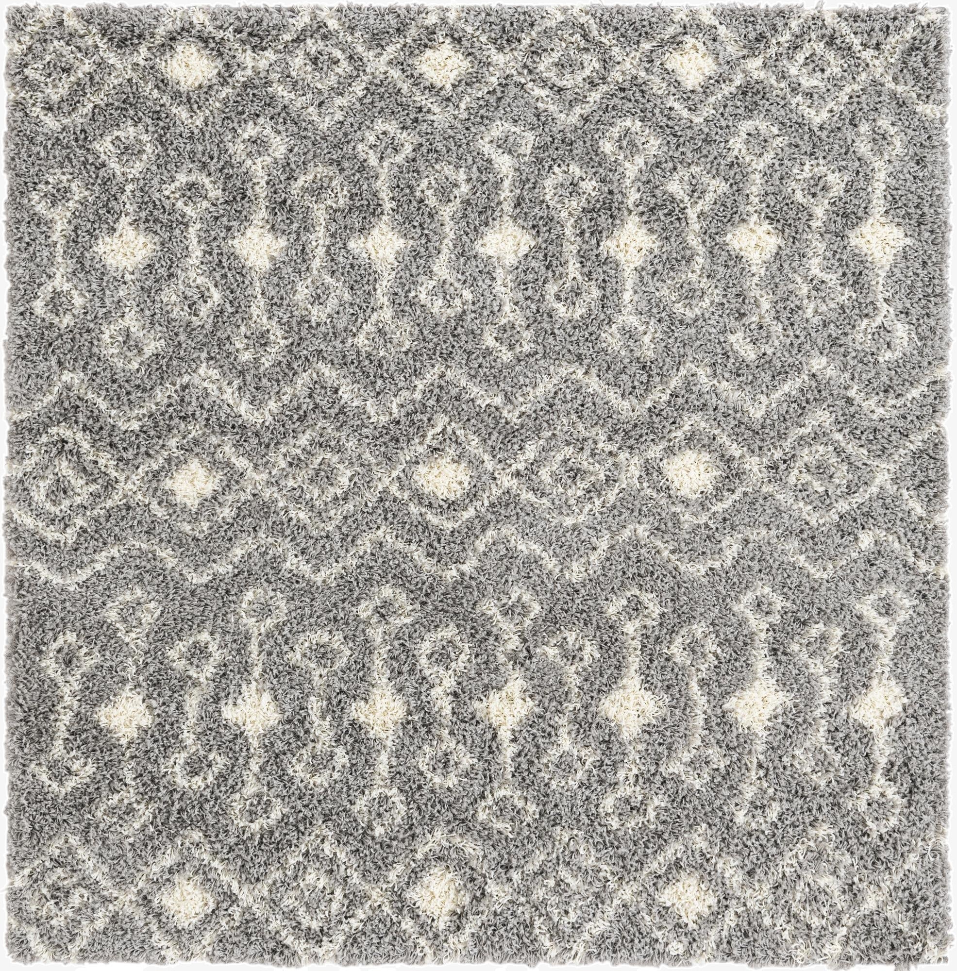  6' x 6' Moroccan Trellis Shag Square Rug