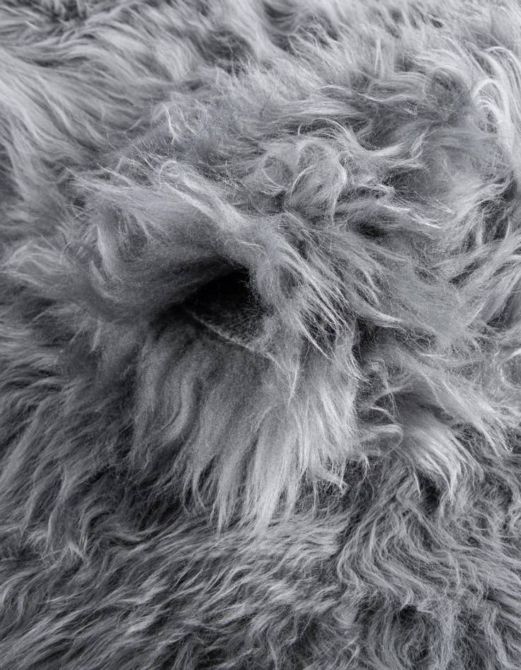 Detail image of  6' x 6' Natural Sheepskin Square Rug