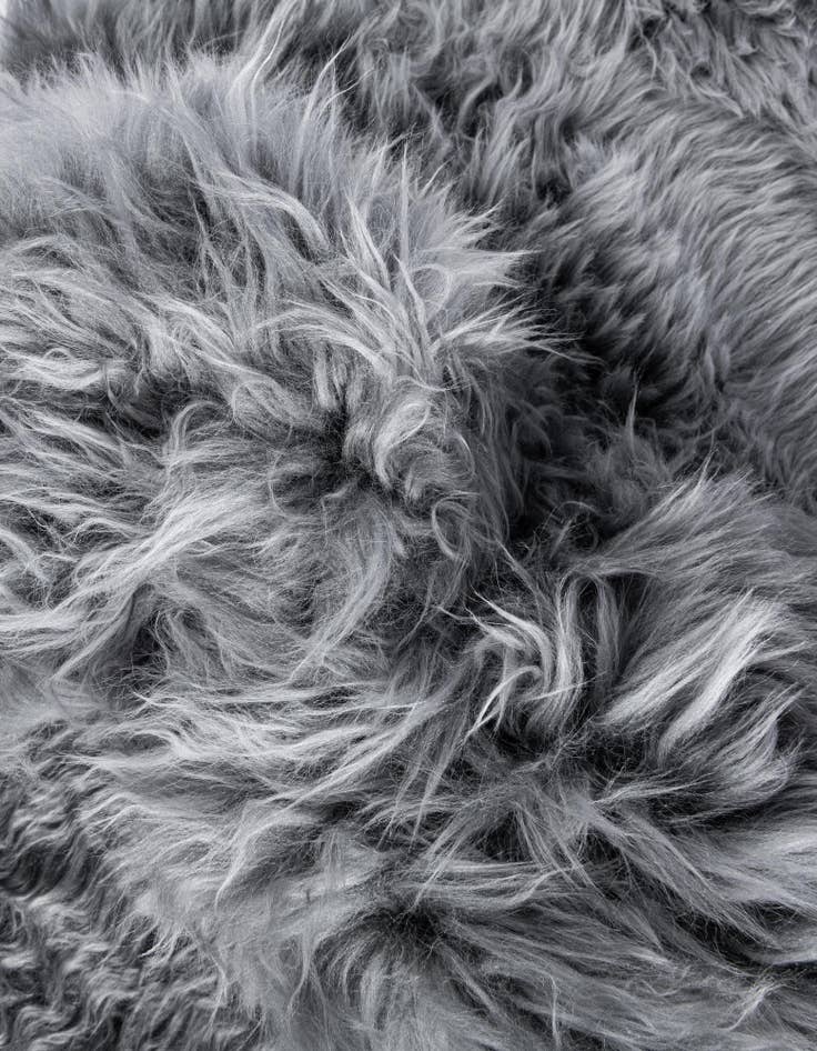 Detail image of  6' x 6' Natural Sheepskin Square Rug
