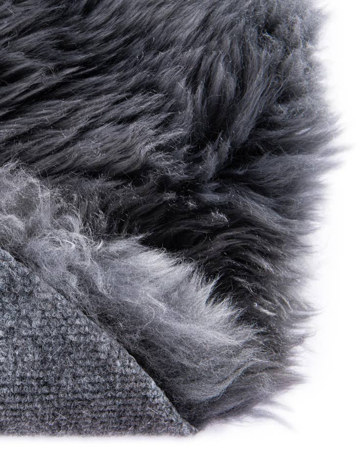 Detail image of  6' x 6' Natural Sheepskin Square Rug