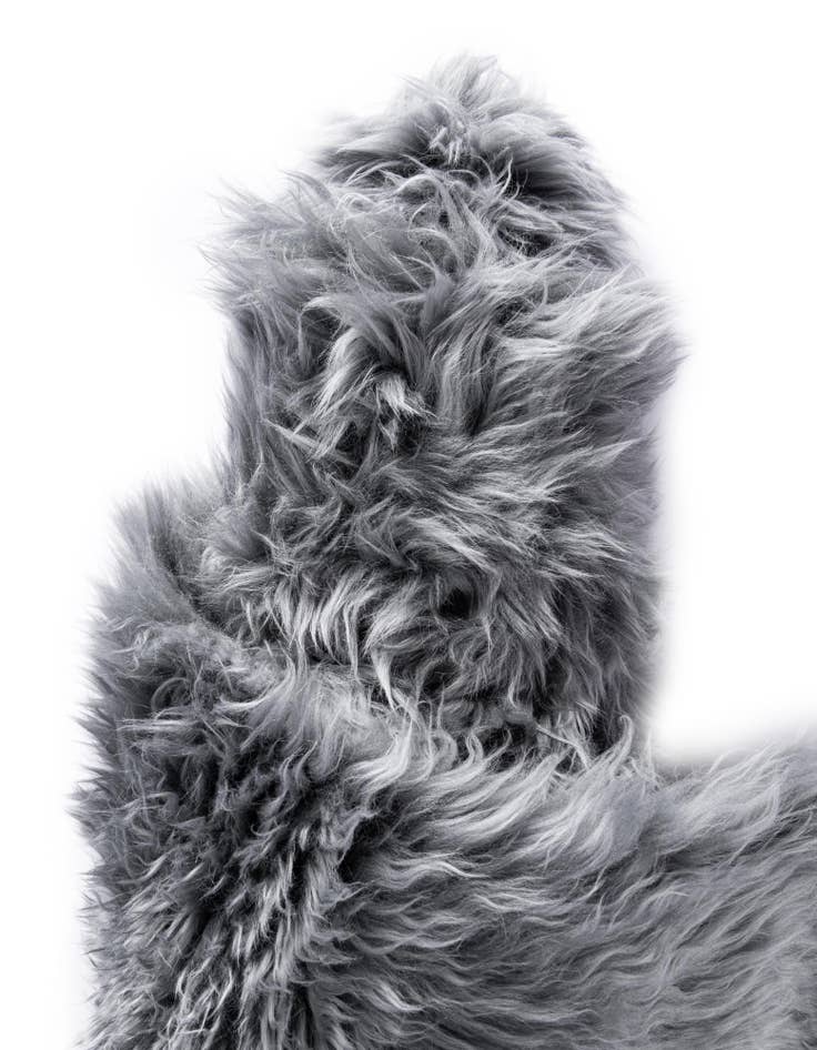 Detail image of  6' x 6' Natural Sheepskin Square Rug