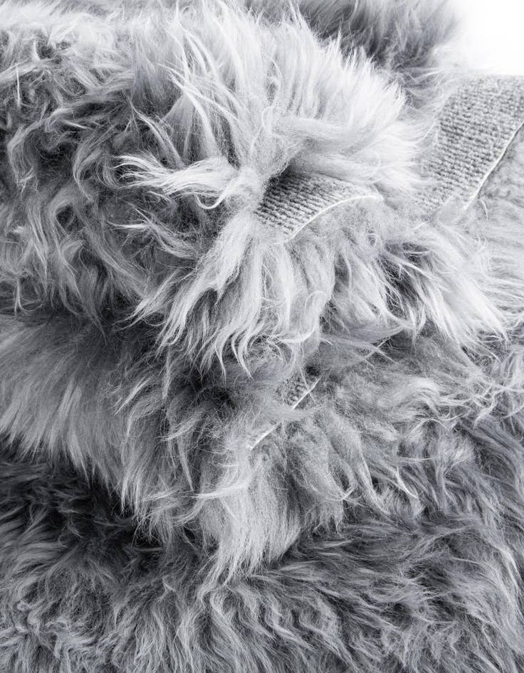 Detail image of  6' x 6' Natural Sheepskin Square Rug