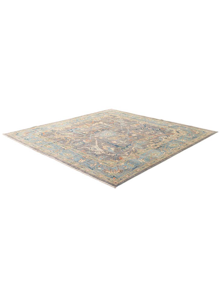 Detail image of  8' 2 x 8' 3  Hand Knotted Oushak Wool Square Rug