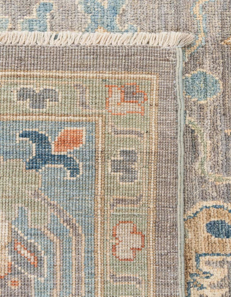 Detail image of  8' 2 x 8' 3  Hand Knotted Oushak Wool Square Rug