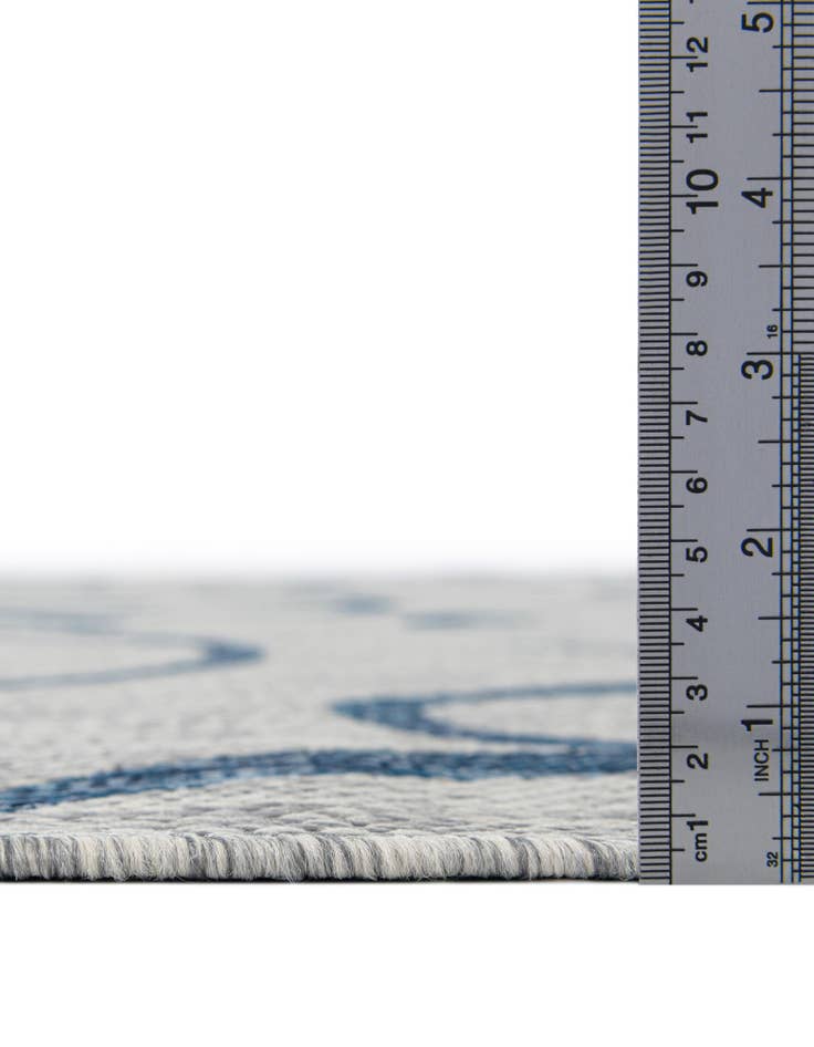 Detail image of  13' x 13'  Washable Botanical Indoor / Outdoor Square Rug