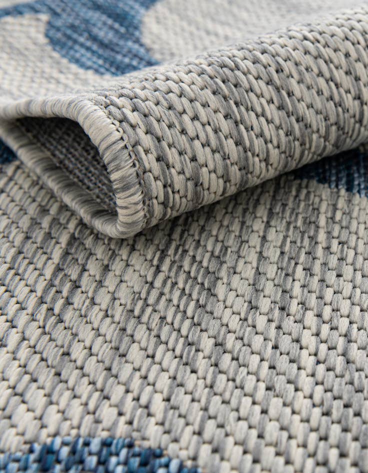 Detail image of  13' x 13'  Washable Botanical Indoor / Outdoor Square Rug