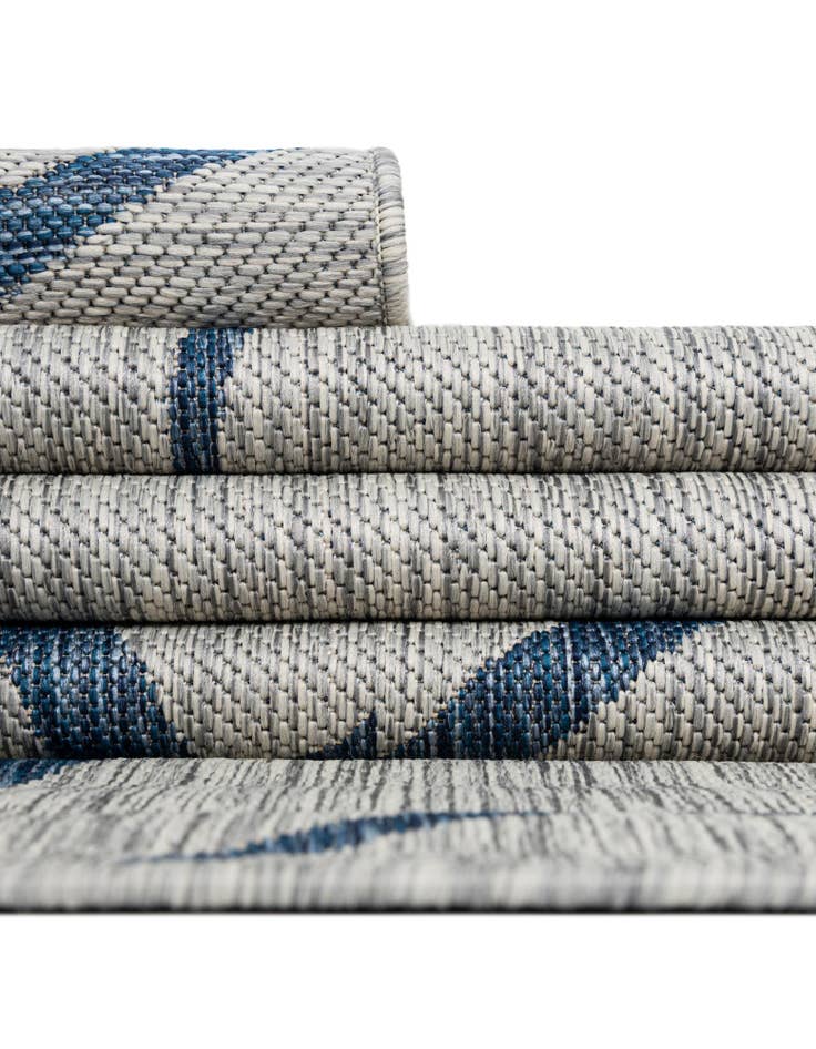 Detail image of  13' x 13'  Washable Botanical Indoor / Outdoor Square Rug