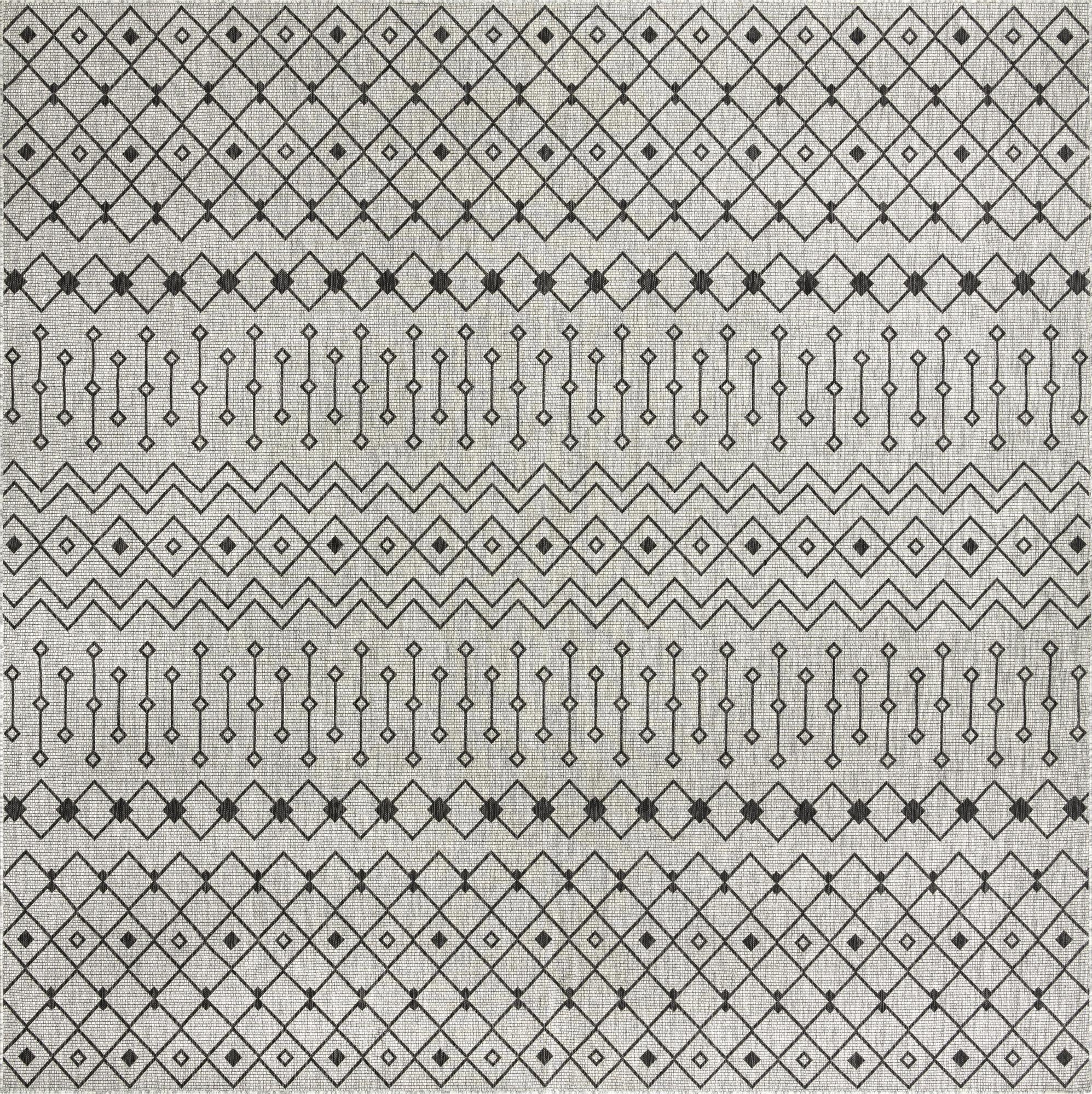  13' x 13'  Washable Lattice Indoor / Outdoor Square Rug