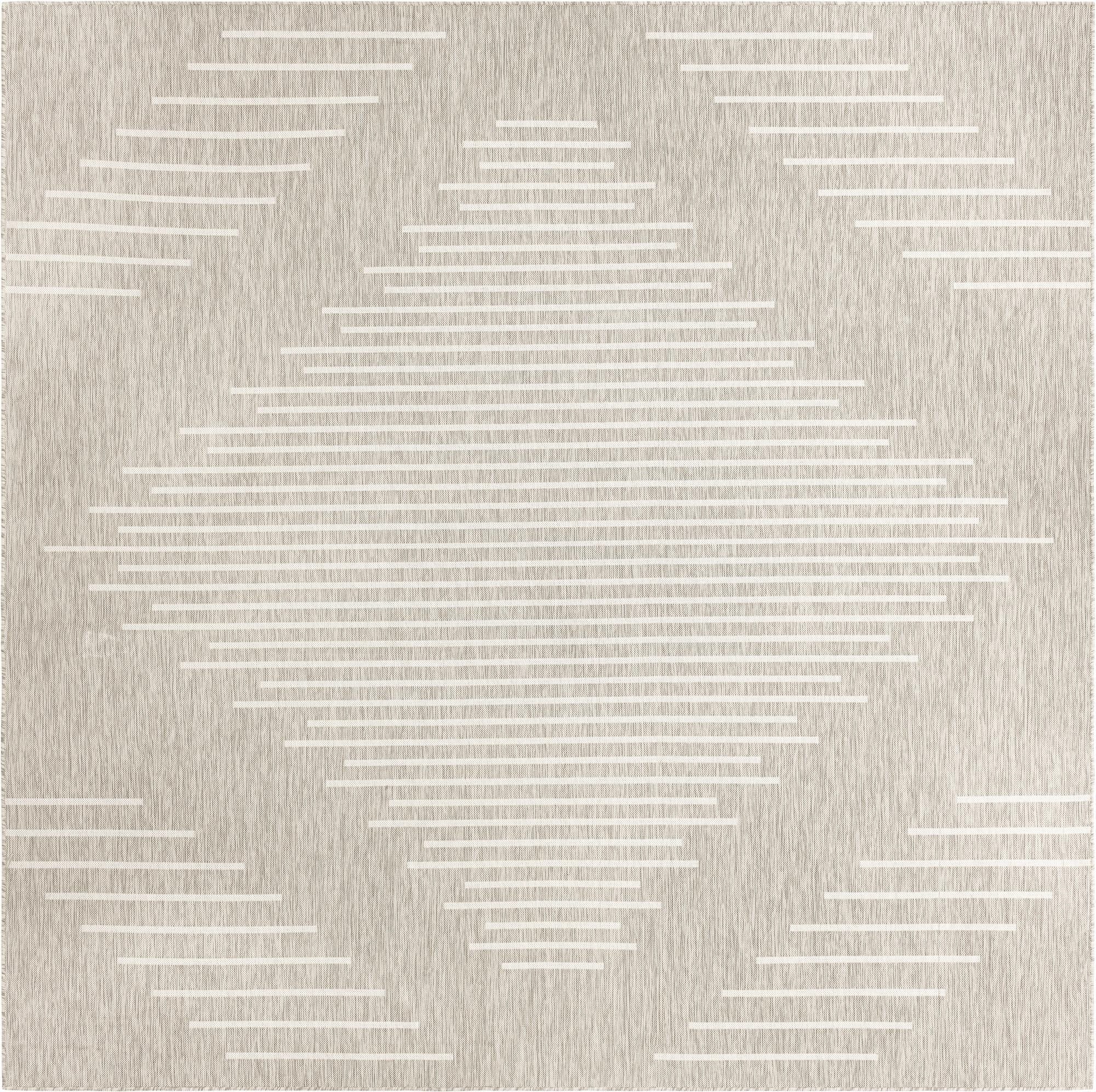  10' 8 x 10' 8  Washable Modern Indoor / Outdoor Square Rug