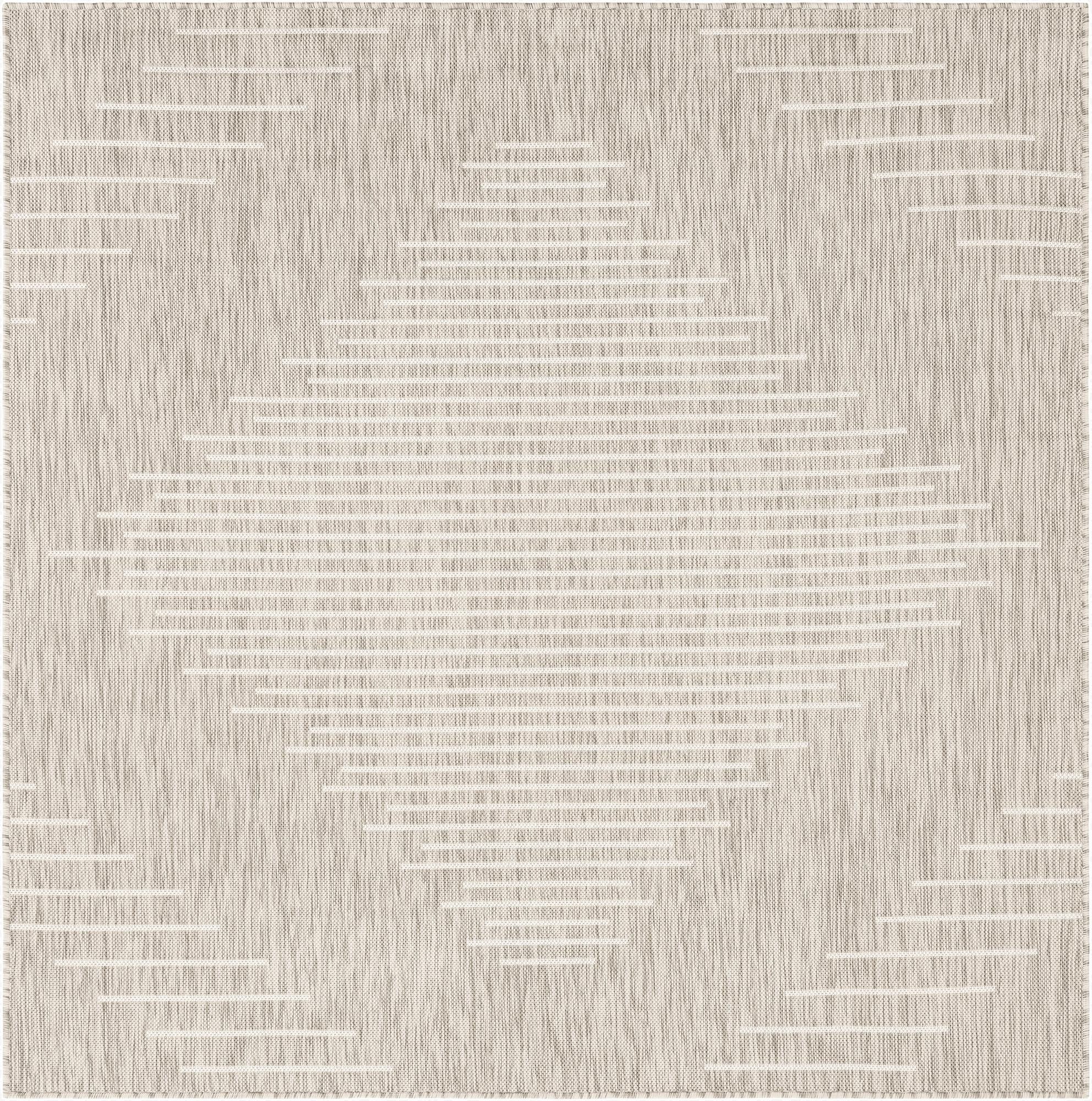  6' x 6'  Washable Modern Indoor / Outdoor Square Rug