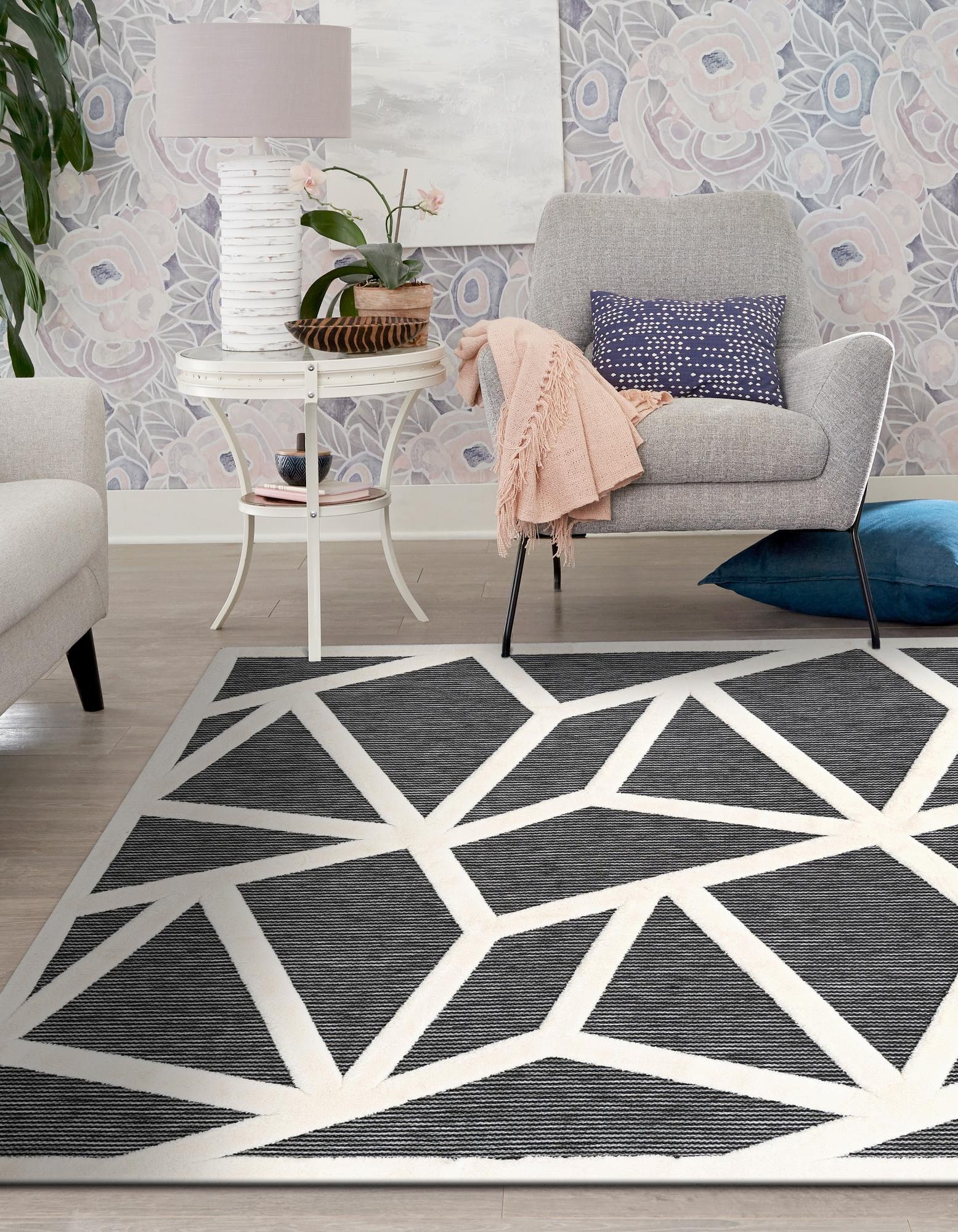Gray 10' x 10' Prismatic Square Rug | Rugs.com