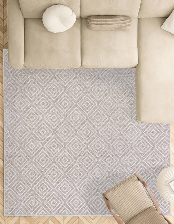 Detail image of  7' 10 x 7' 10  Washable Sabrina Soto Indoor / Outdoor Square Rug