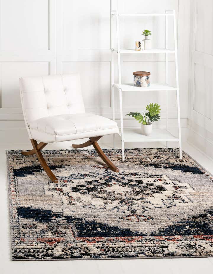 Gray 8' x 8' Tucson Square Rug | Rugs.com