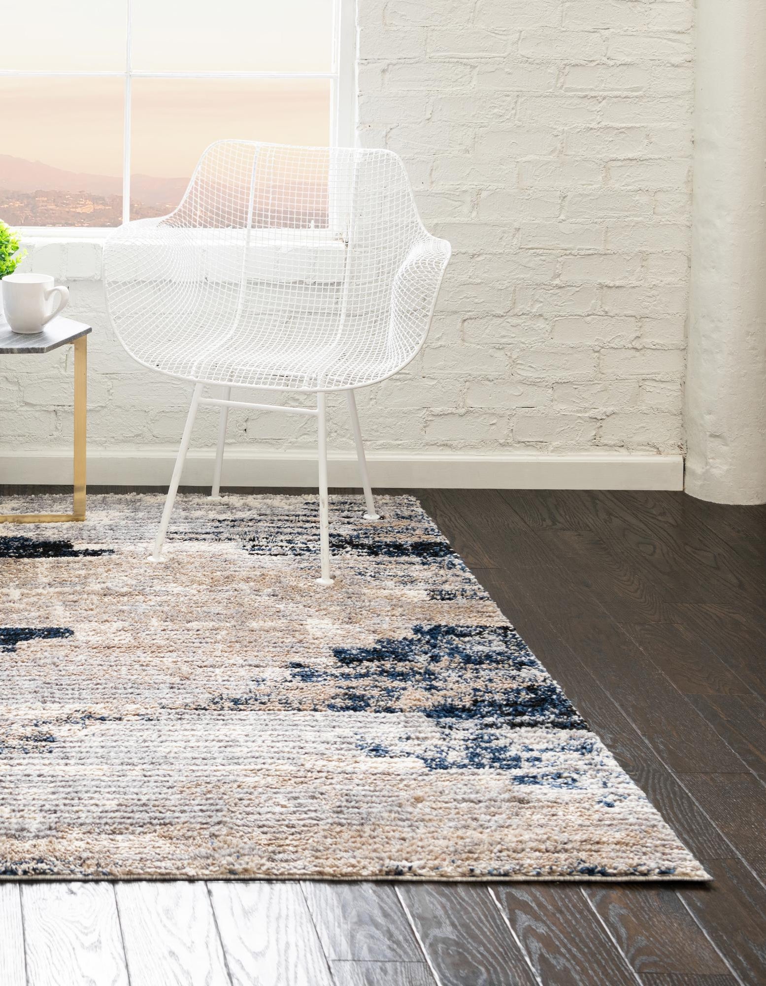 Gray 8' x 8' Tucson Square Rug | Rugs.com