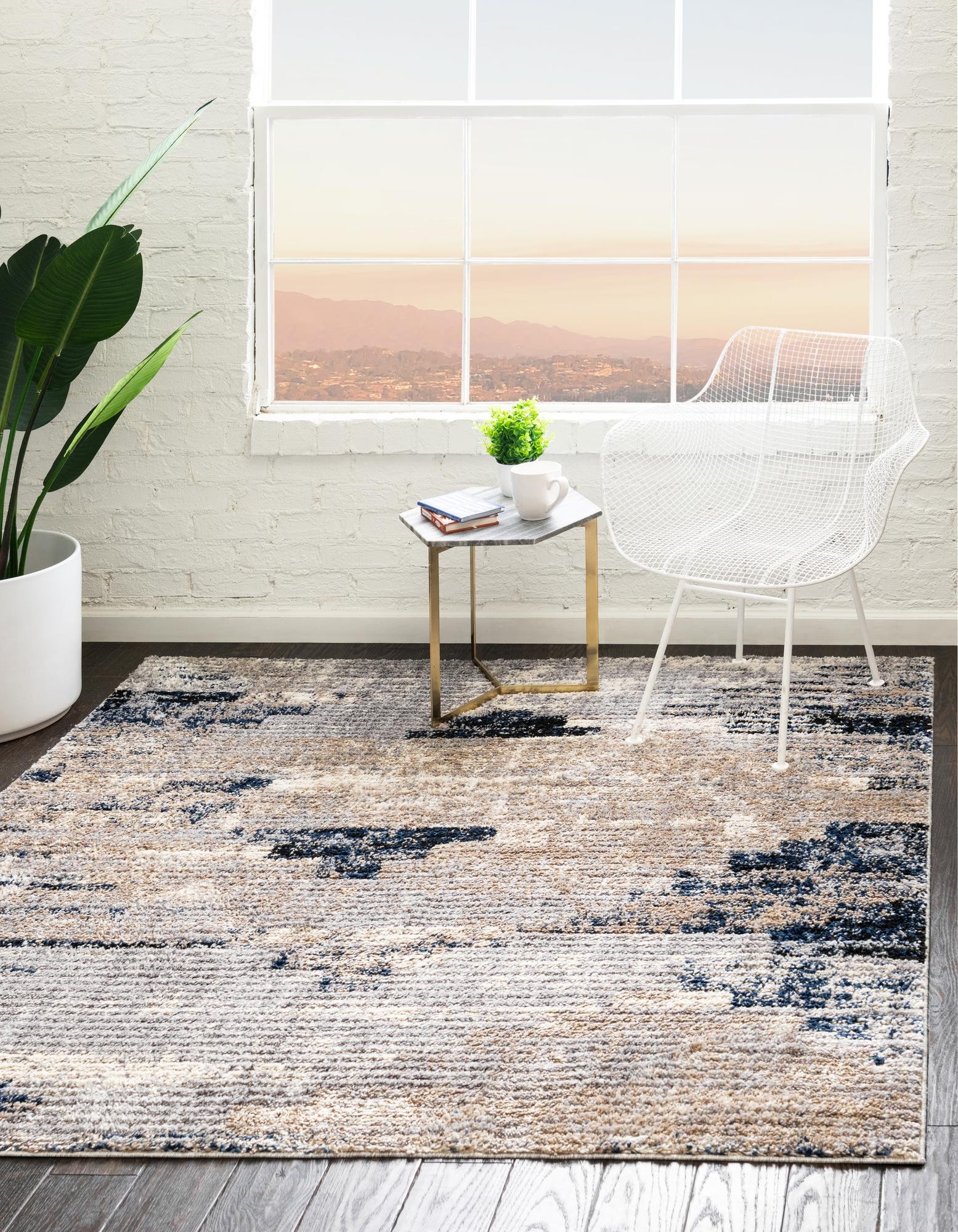 Gray 6' x 6' Tucson Square Rug | Rugs.com