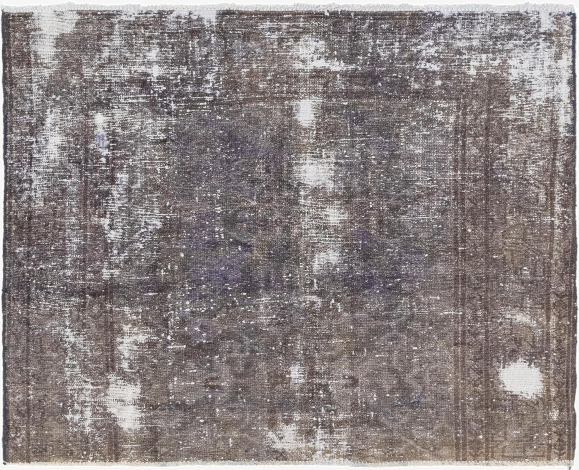  4' x 5'  Hand Knotted Ultra Vintage Persian Wool Square Rug