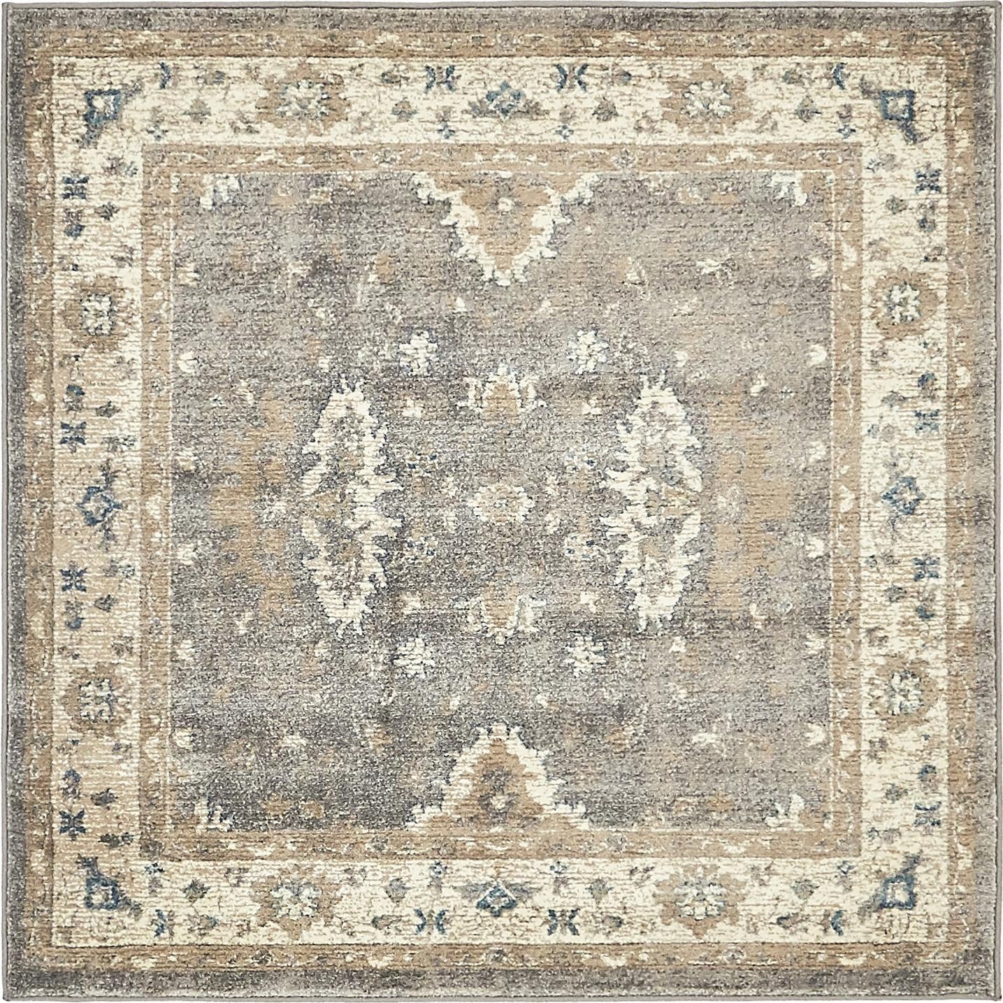 Cream 3' 3 x 5' 3 Pastoral Rug | Rugs.com