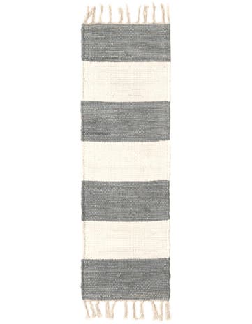 1' 2 x 4' 1 Hand Woven Chindi Rag Table Runner Rug