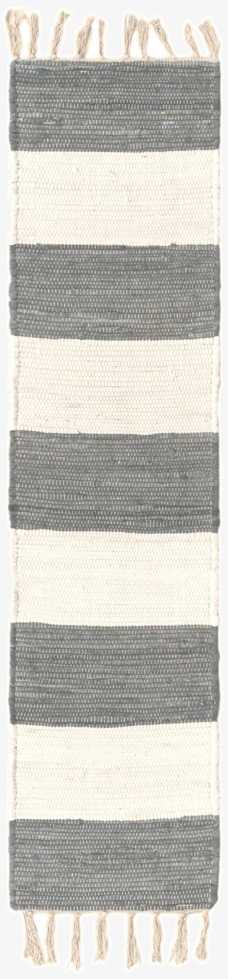 1' 2 x 5' 1  Hand Woven Chindi Rag Table Runner Rug