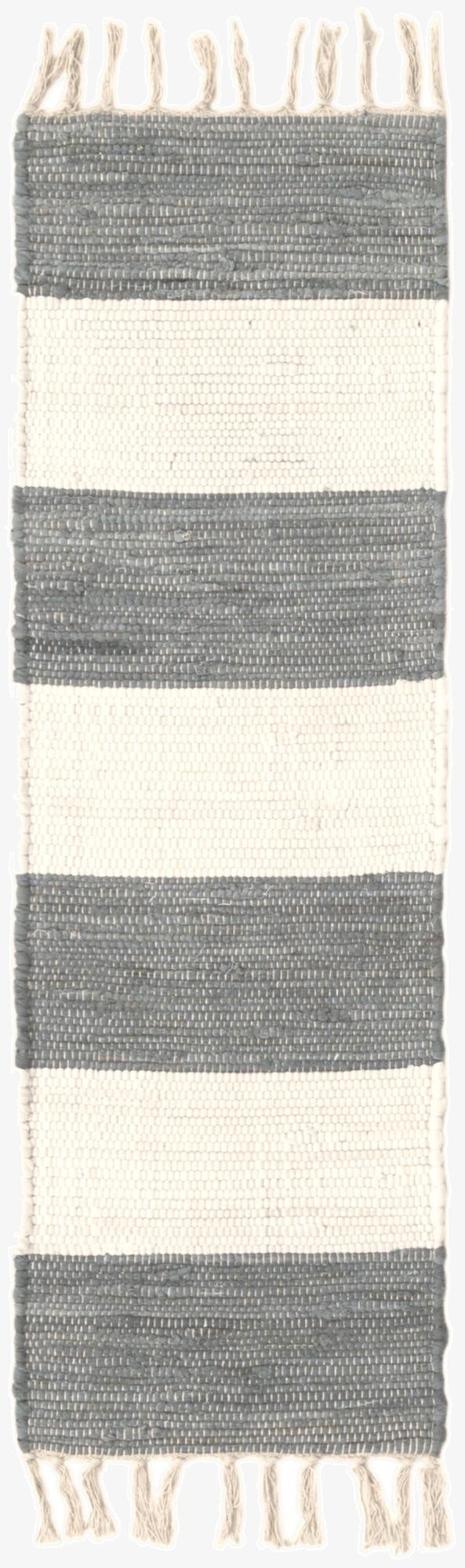  1' 2 x 4' 1  Hand Woven Chindi Rag Table Runner Rug