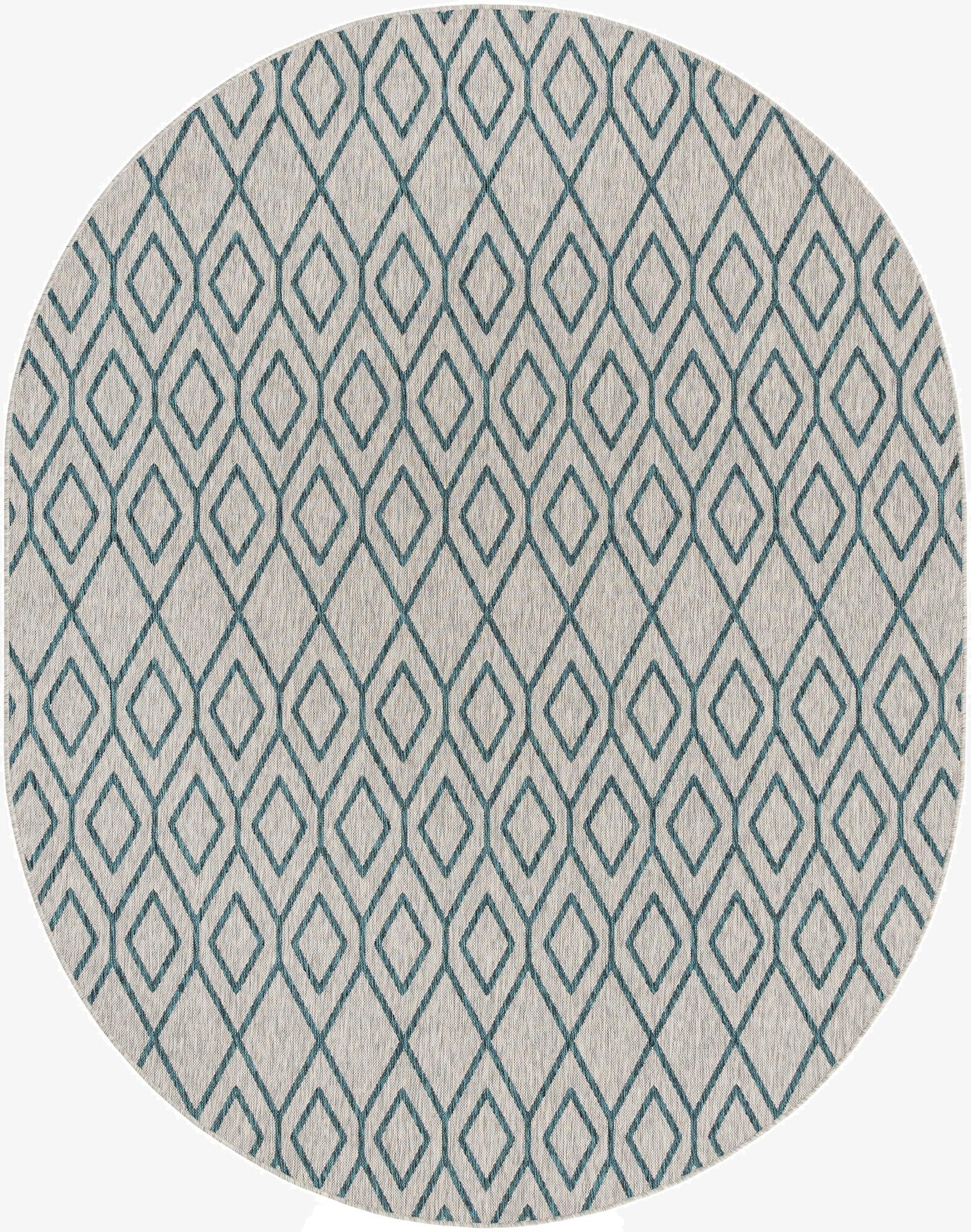  7' 10 x 10'  Washable Jill Zarin Turks and Caicos Indoor / Outdoor Oval Rug