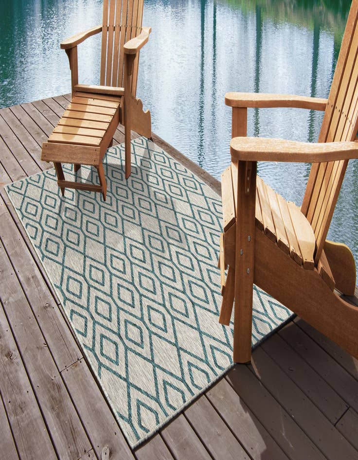 Detail image of  6' x 9'  Washable Jill Zarin Turks and Caicos Indoor / Outdoor Rug
