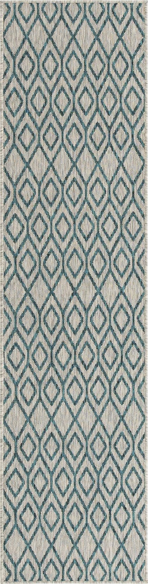  2' x 8'  Washable Jill Zarin Turks and Caicos Indoor / Outdoor Runner Rug