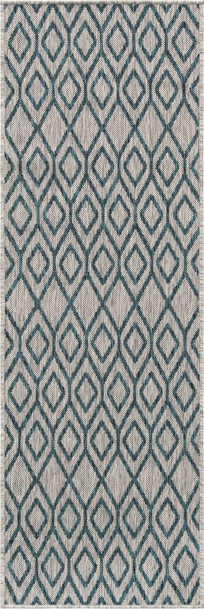  2' x 6'  Washable Jill Zarin Turks and Caicos Indoor / Outdoor Runner Rug