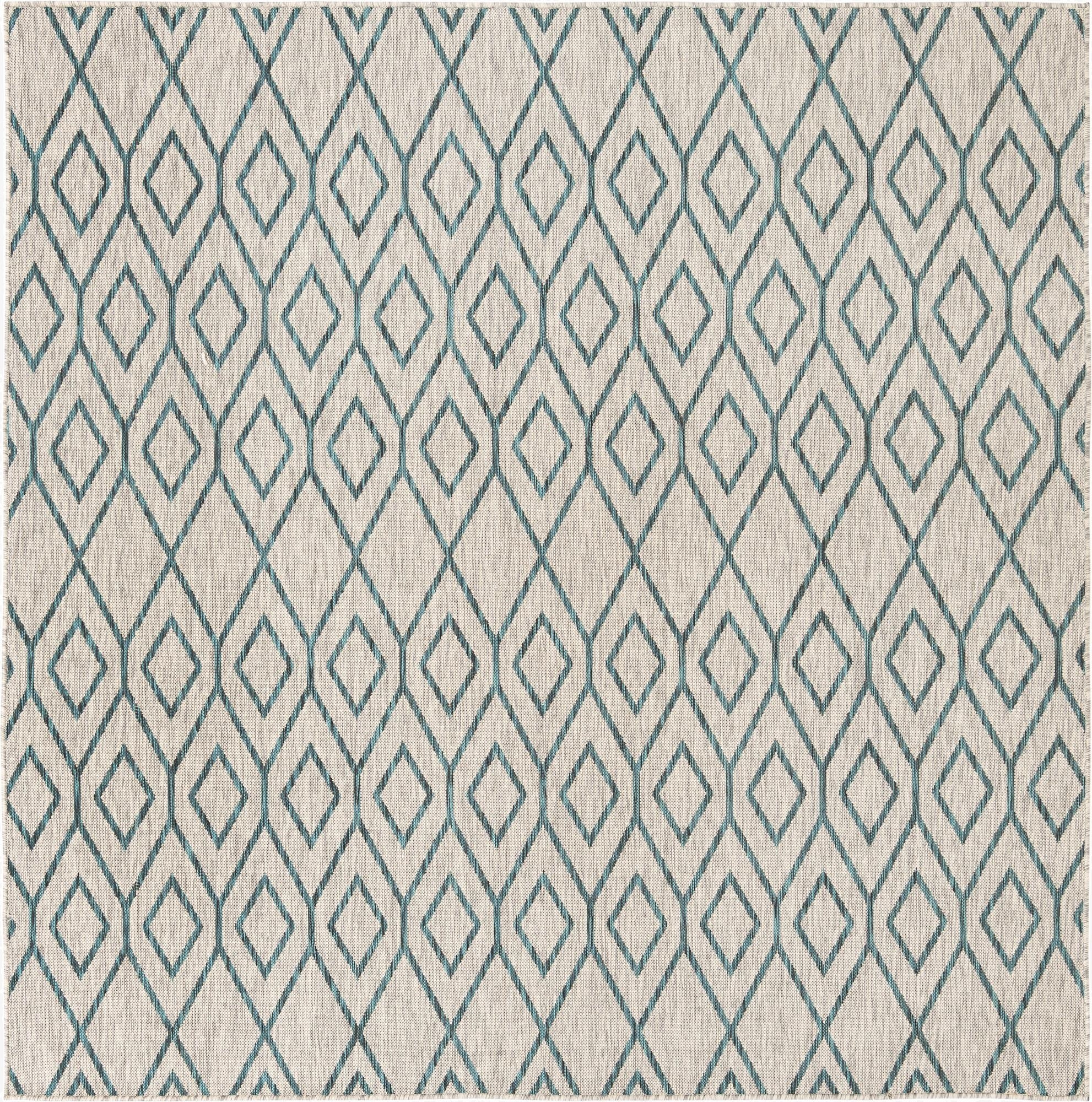  7' 10 x 7' 10  Washable Jill Zarin Turks and Caicos Indoor / Outdoor Square Rug